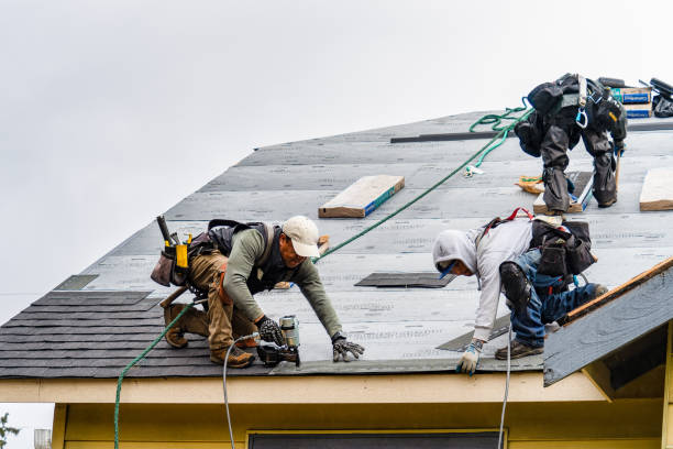Professional Gutter Installation technician working in West Bend, WI